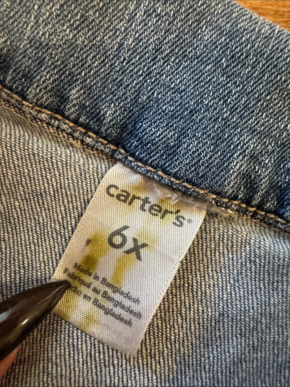 Carter's Light Blue Kids Denim Jacket with Button Front